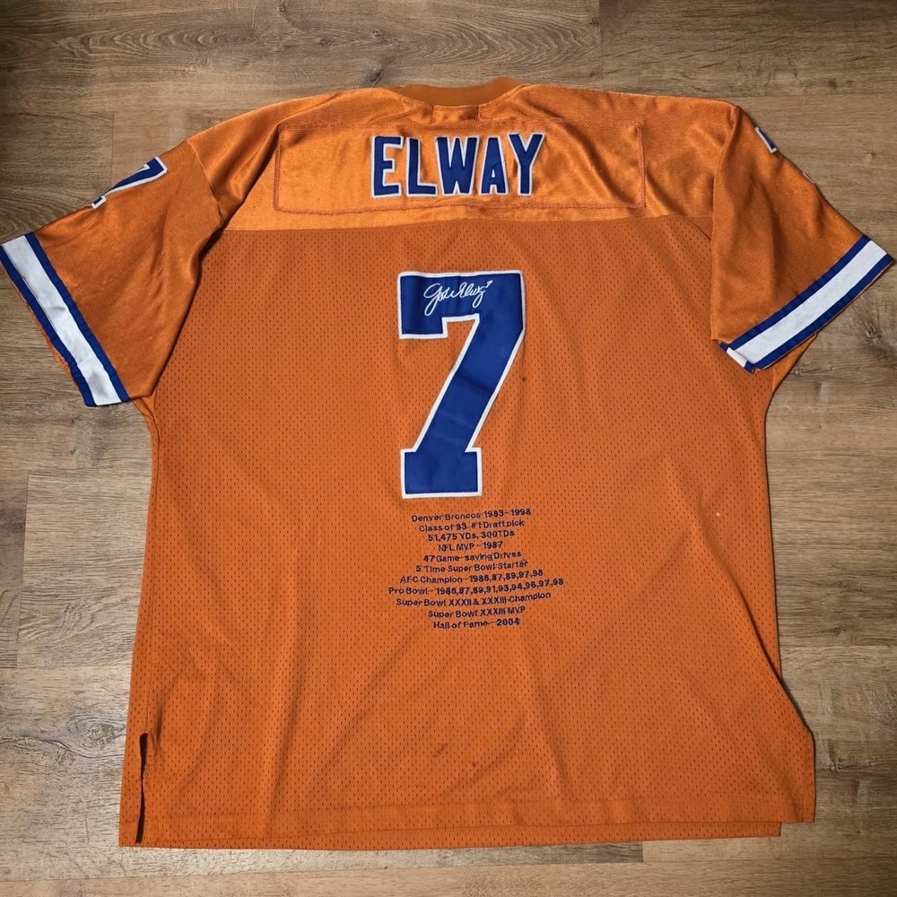 JOHN ELWAY Mitchell & Ness Denver Broncos #7 Throwback Jersey Size 56 KOREA MADE